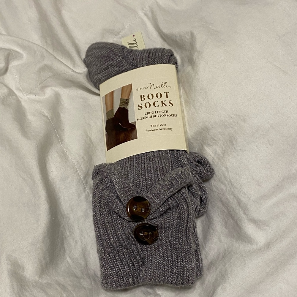 Grey boot socks